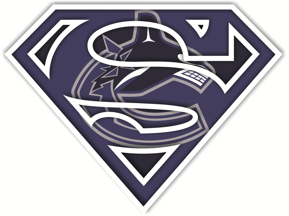 Vancouver Canucks superman logos fabric transfer